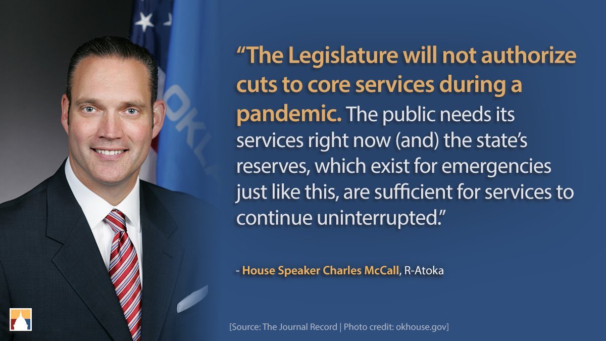 A2) I know he’s not an educator but I want to say thanks to Speaker  <a href="/charles_mccall3/">Charles McCall</a>🍎 for standing firm on funding core services during the pandemic. Thank you for your leadership!! #oklaed