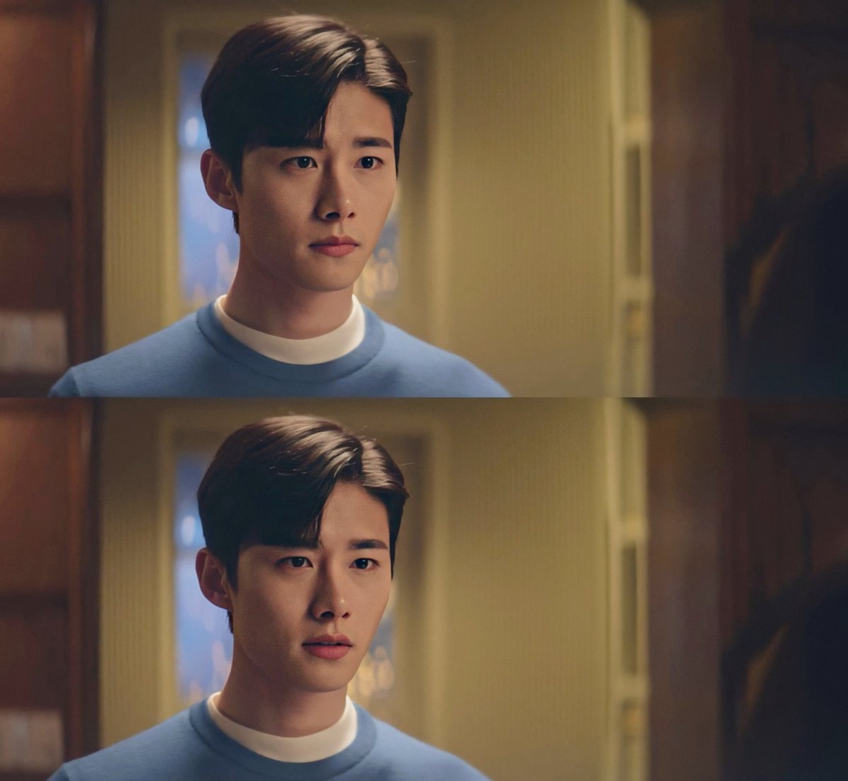 this blue sweater looks so good on him i think im in love  #seojihoon