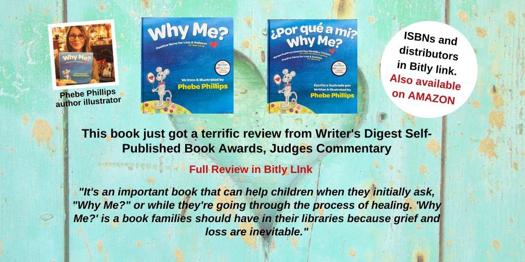 PhebePhillips's tweet photo. This is my book: Why Me? Positive Verse for Loss and Sadness. Hereโs what Writerโs Digest said, https://t.co/TI0LNgEekk ๐๐๐#shamlessselfpromotionsaturday #WritingCommunity #kidsbooks #kidlit #sadness #loss @DISD_Libraries @dallaslibrary @dollyslibrary #literacy https://t.co/WmMMtW0BE4