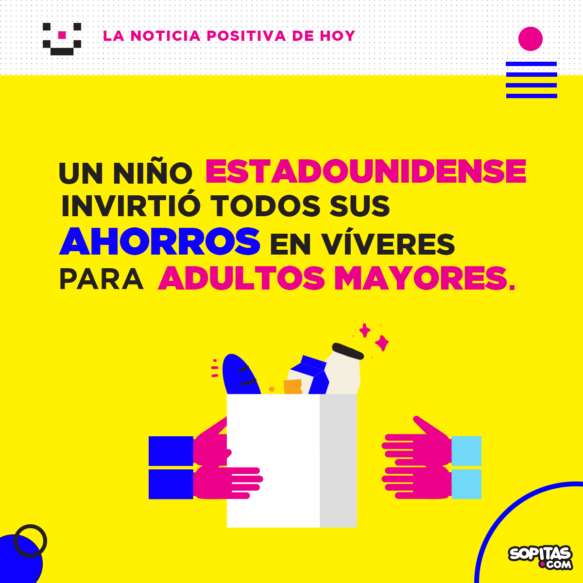 sopitas's tweet photo. #MásHistoriasComoEsta Cavanaugh Bell, un niño de 7 años invirtió TODOS sus ahorros para hacer despensas y repartirlos entre los abuelitos 😭 ❤ 👉  https://t.co/Bpw5bjBtxr https://t.co/GFmpgQVIYC
