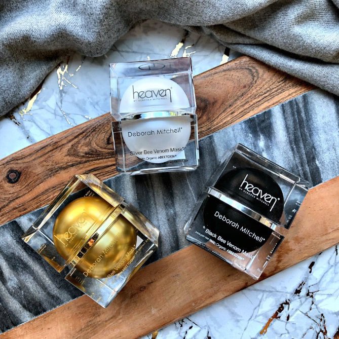 HeavenMens's tweet photo. The #BeeVenomMask is our signature product containing our special patented formula #ABEETOXIN - Available in three strengths, Silver, Black and Gold! 🐝
#HeavenMens #malegrooming
https://t.co/wZ7mZLGm1S https://t.co/7Jnuei1ZVU