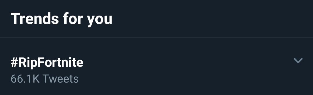  #RipFortnite is getting slower and  #ThankYouEpicGames is picking up the pace, it now has 15.4k Tweets and  #RipFortnite is at 66.1k Tweets currently! 