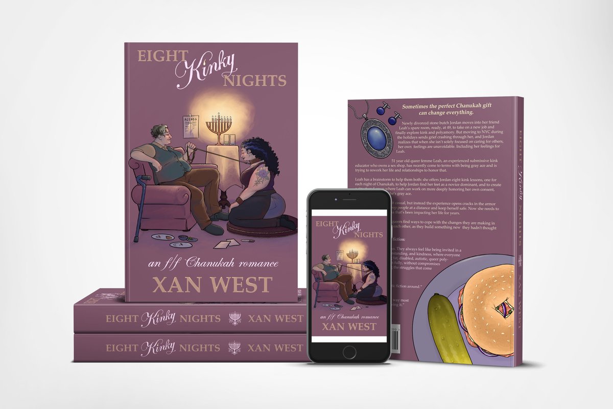 TGStoneButch's tweet image. CW kink

If you like queer kink romance, #EightKinkyNights is a friends to lovers f/f romance novel. Angsty, sexy, experienced sub teaches newbie dom abt kink. Chanukah themed, good all year round.

Gumroad
gumroad.com/l/EightKinkyNi…

CWs &amp;amp; other buy links
xanwest.wordpress.com/eight-kinky-ni…