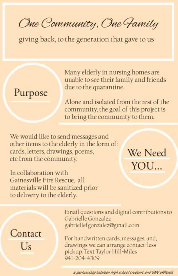 GFR1882's tweet photo. Hello neighbors! Are you looking for a way to participate in a service project from the safety of your home? Check out the “One Community, One Family” project that is being spear headed by an amazing group of HS students ❤️
#COVID19
#onecommunityonefamily https://t.co/LaEt7YPGd6