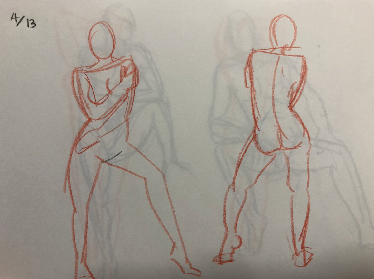 13日目 少しは無駄な線が減ったかな でも複雑なポーズはまだ難しいのと 特に手 さく兵衛のイラスト