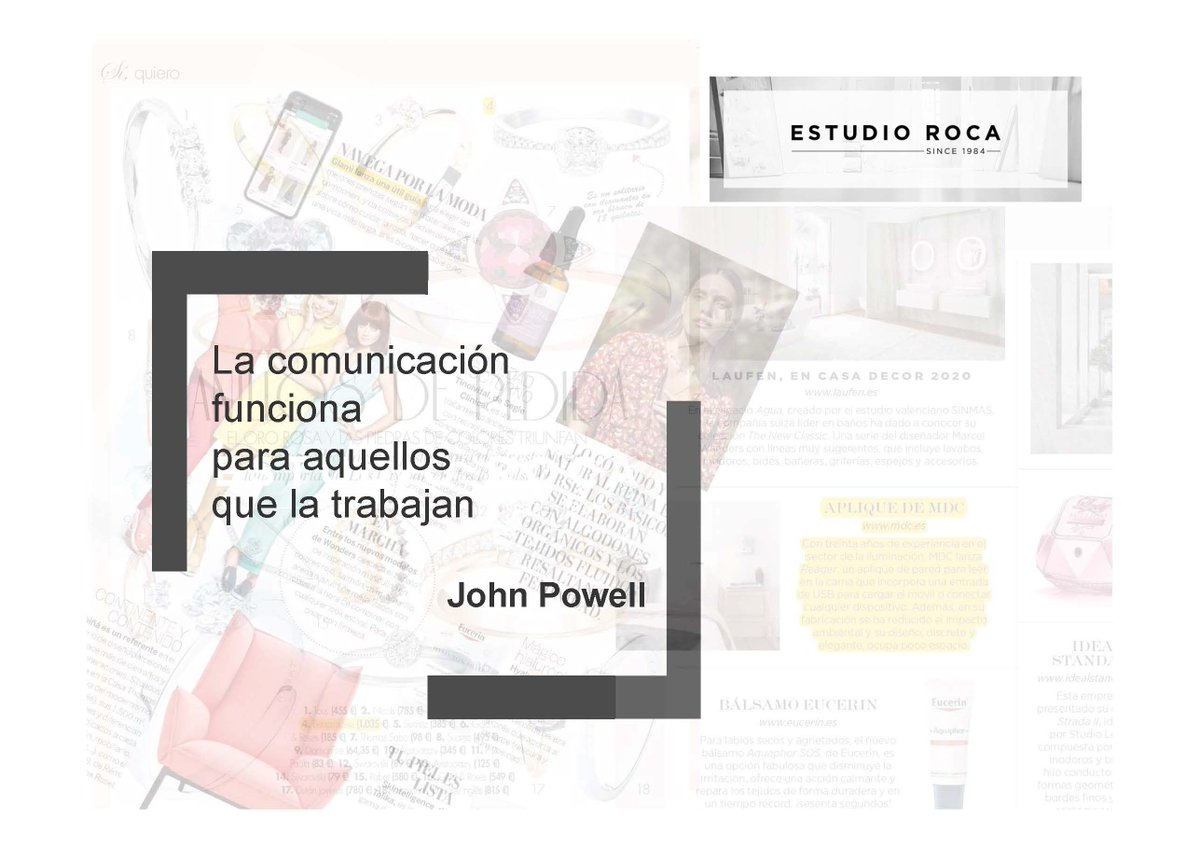 estudioroca's tweet photo. #PRagency #prensacomunicacion #estudioroca #graciasalaprensa #graciasalosclientes
Entendemos la comunicación como un servicio del que se beneficia no sólo nuestro cliente sino también el periodista, quien constantemente necesita contenidos informativos de interés para sus medios https://t.co/97TngpwFFy