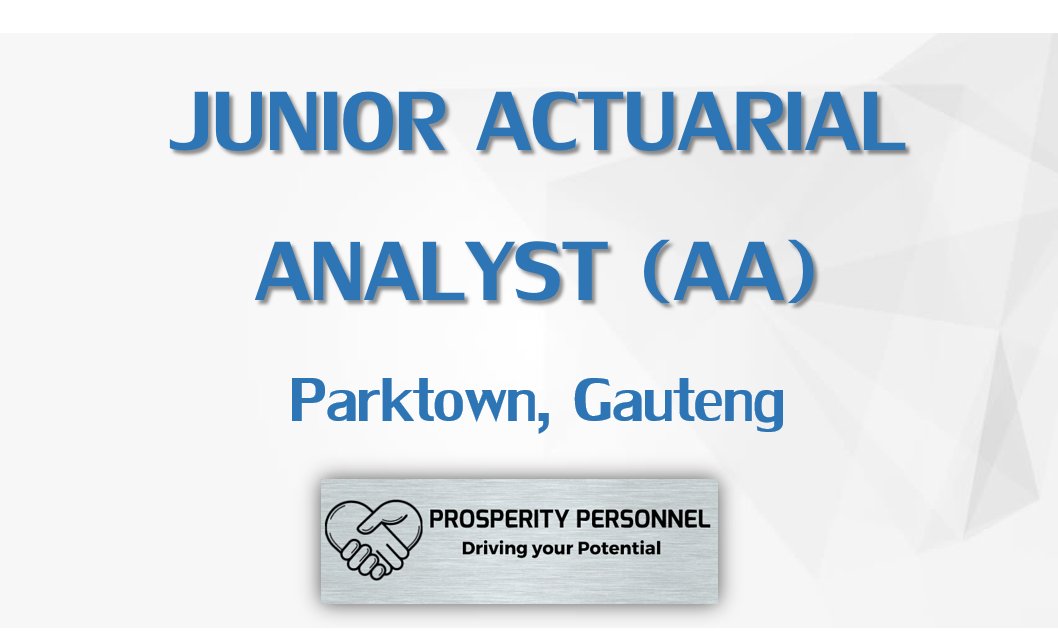 kotaknaren's tweet photo. RT @CcoetzeeJ: RT @ProsperityPers1: JOB OPPORTUNITY
Open to newly Actuary graduates!
Please click on the link for more information: https://t.co/xyw3jsOeHP
#JobSeekersSA #jobadvicesa #actuarial #actuary #reinsurance #accountingandfinance #financepr… https://t.co/oGsL8zpbXz