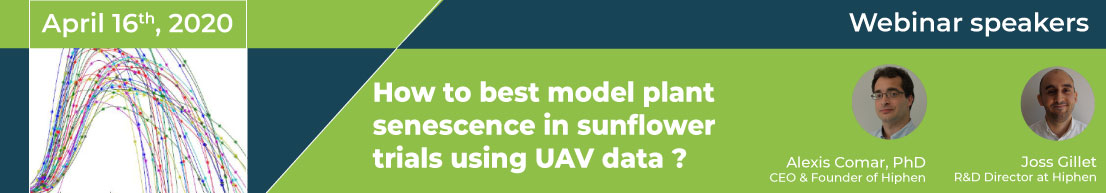 Our next webinar is on 16/04/2020, hear about the work done together with our <a href="/inrae_france/">INRAE</a> <a href="/sunrise_france/">SUNRISE Project</a> partners to model #plantsenescence in #sunflower #breedingtrials using #UAV

Register here: 
swll.to/sEGE0wa

#precisionagriculture #remotesensing #plantphenotyping