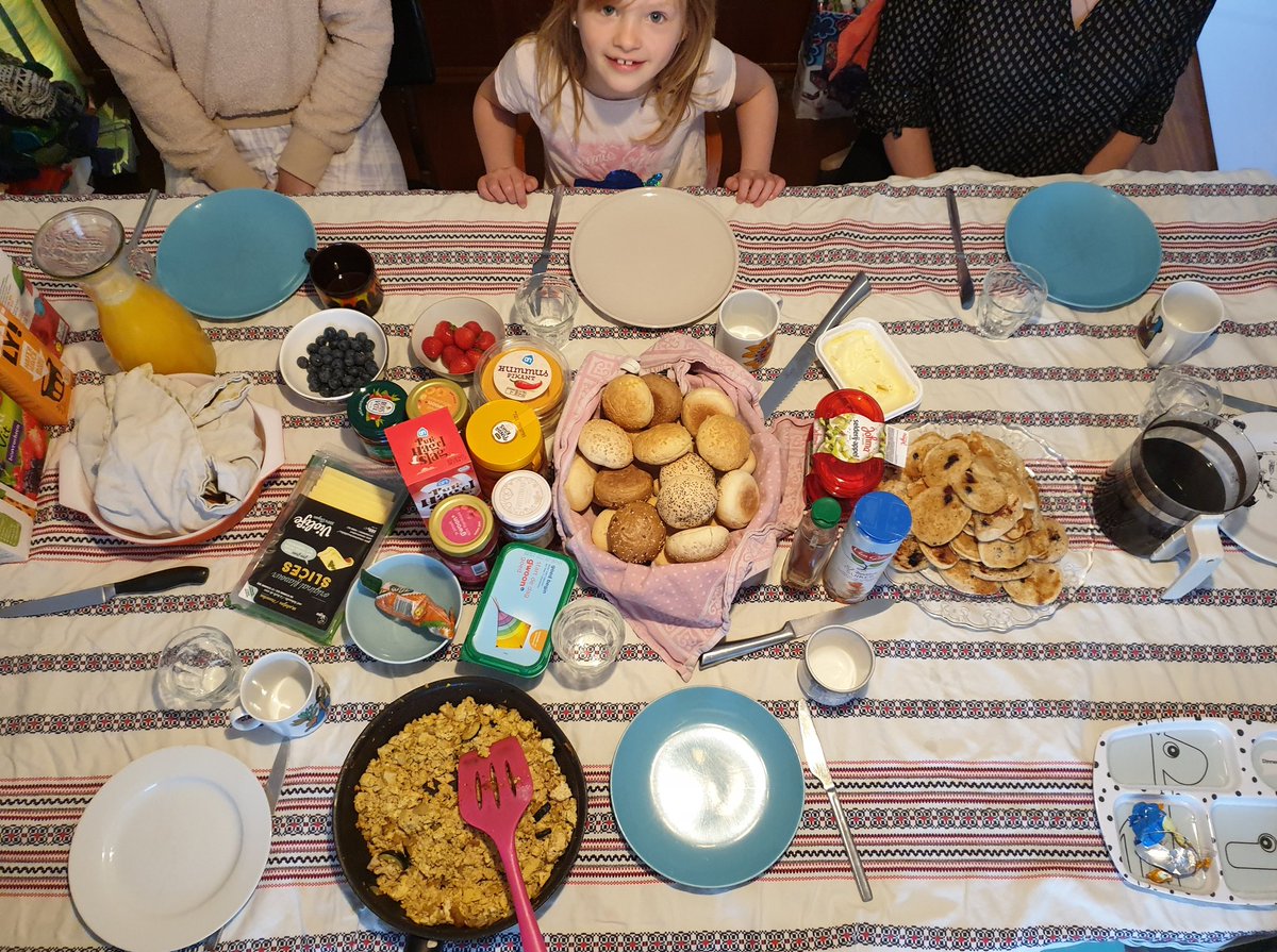 Ons #vegan paasontbijt deel 2 met oa blueberrypancakes en soja-ei