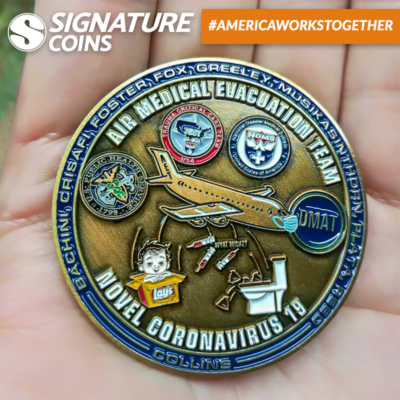 signature_coins's tweet photo. We support companies by making custom products that honor the people who are working to keep the rest of us safe. Send us your ideas, and weโll help you show your appreciation to those combating #COVID. #americaworkstogether #firstresponders #emscoins #choosesignature #essential https://t.co/XGEMJ1HmcG