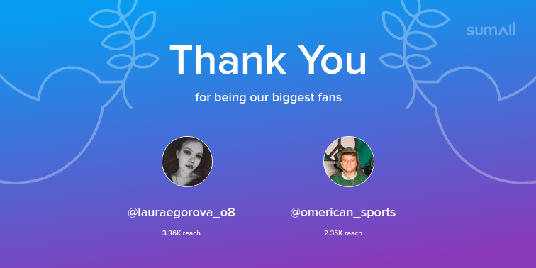 Countess556's tweet image. Our biggest fans this week: lauraegorova_o8, omerican_sports. Thank you! via sumall.com/thankyou?utm_s…