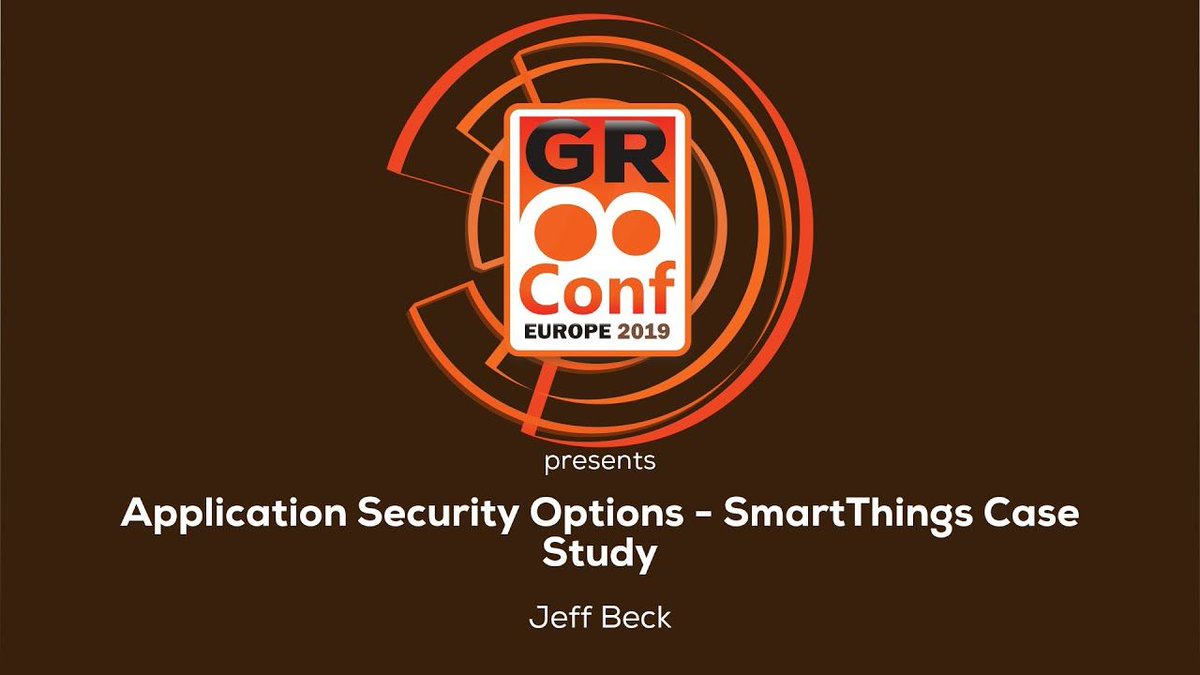 gr8conf's tweet photo. Please enjoy Jeff Beck (@beckje01) giving the #GR8Conf 2019 presentation "Application Security Options - SmartThings Case Study" #groovylang #ratpackweb https://t.co/qgSize39D5 https://t.co/A4SgmZcHRD
