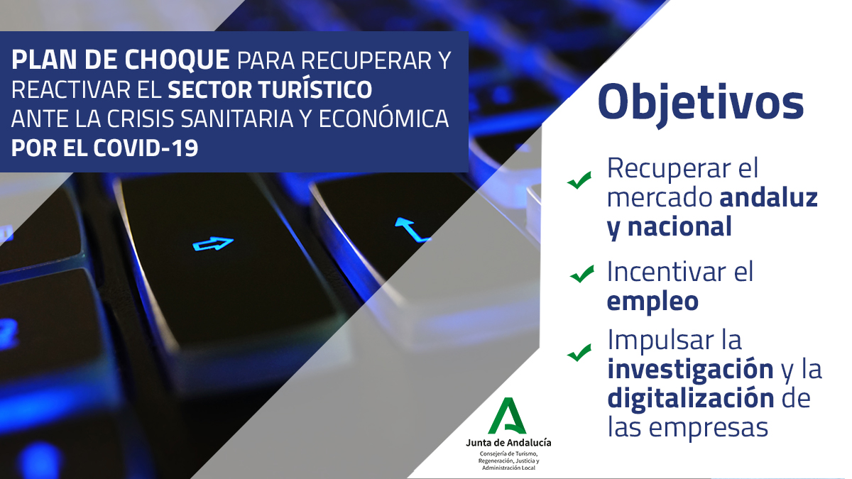 TurismoAND's tweet photo. ✅El Plan de Choque de @TurismoAND ante la crisis del #COVID_19 recoge ayudas para:

🤝favorecer la contratación
🌐apoyo a la inversión digital y sistemas de seguridad
📊planes de financiación y liquidez
💰incentivos fiscales
📚formación específica https://t.co/2ucem03DkY