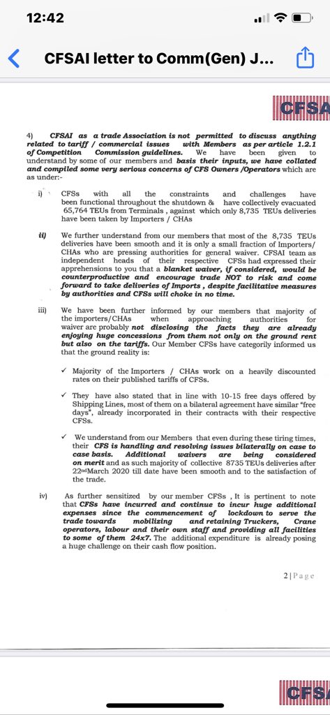amar_mrai's tweet photo. CFSAI vide letter no CFSAI/JNCH/07/2020-21 is not adhering to the guideline issued by @shipmin_india and advisory issued by @JNCH_NhavaSheva and various other ports. We request immediate intervention and strict instructions @shipmin_india @cbic_india @PMOIndia @FinMinIndia https://t.co/YPftSlQ5YV
