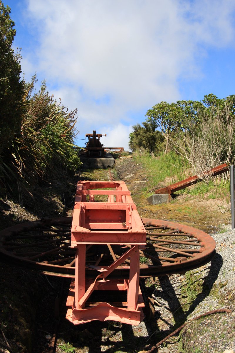 Remnants of the aerial ropeway that brought coal to the brakehead from mines further inland between 1954 and 1968.