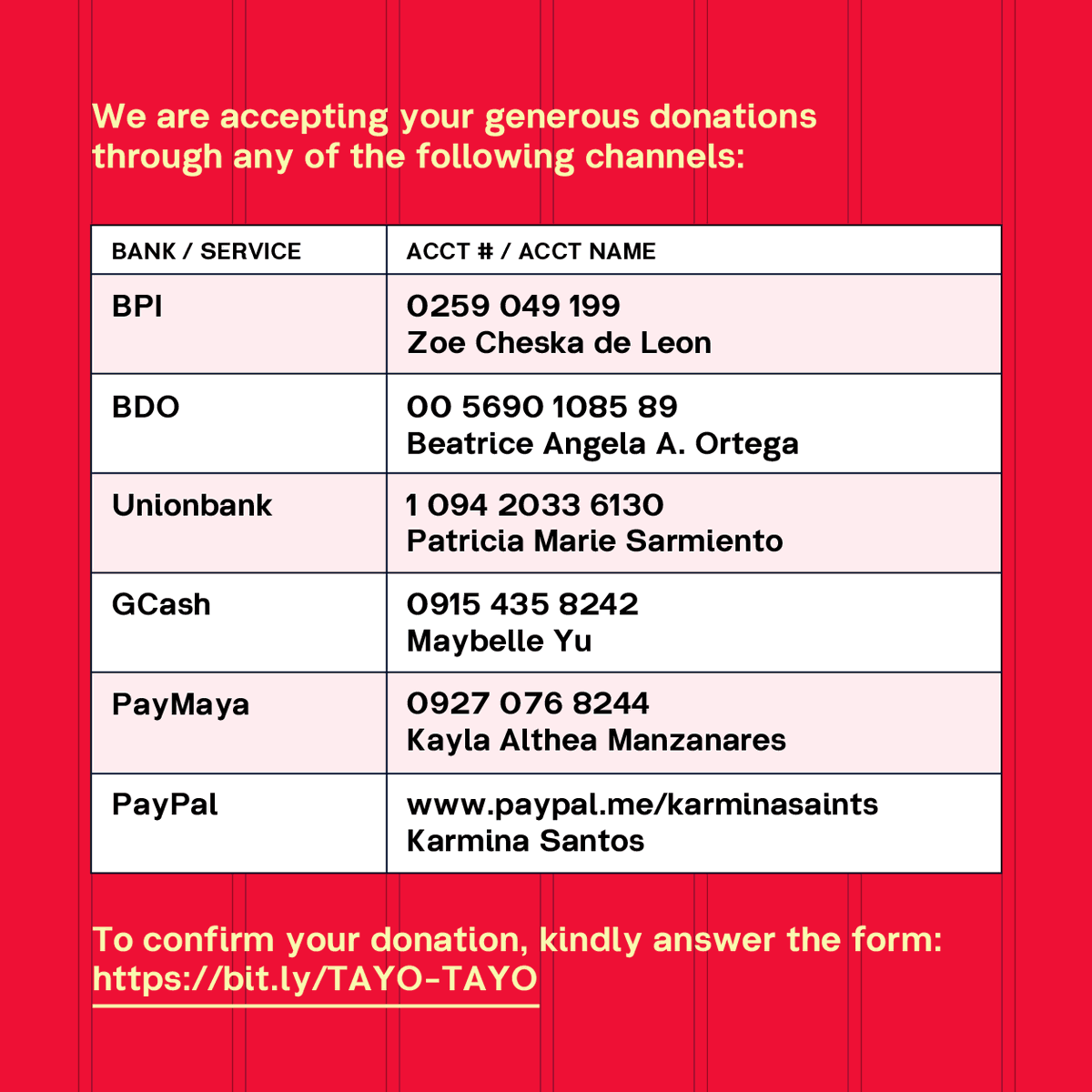 TayoTayoFundrsr's tweet photo. Tayô, Táyo! ng isang Emergency Quarantine Facility!

Help us raise Php 430,000 for the construction of an Emergency Quarantine Facility! Each facility expands the capacity of our hospitals and provides a suitable space for quarantine. https://t.co/OUyihjC4h8