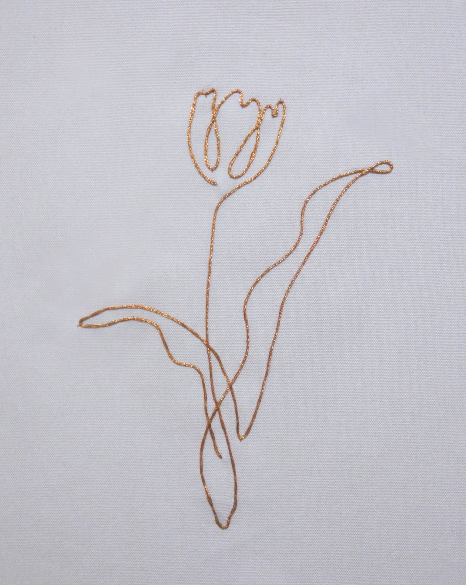 Twitter 上的 Isshin 1本の刺しゅう糸で1筆書きしたチューリップ 刺しゅう 一筆書き T Co 4prprjrhcr Twitter