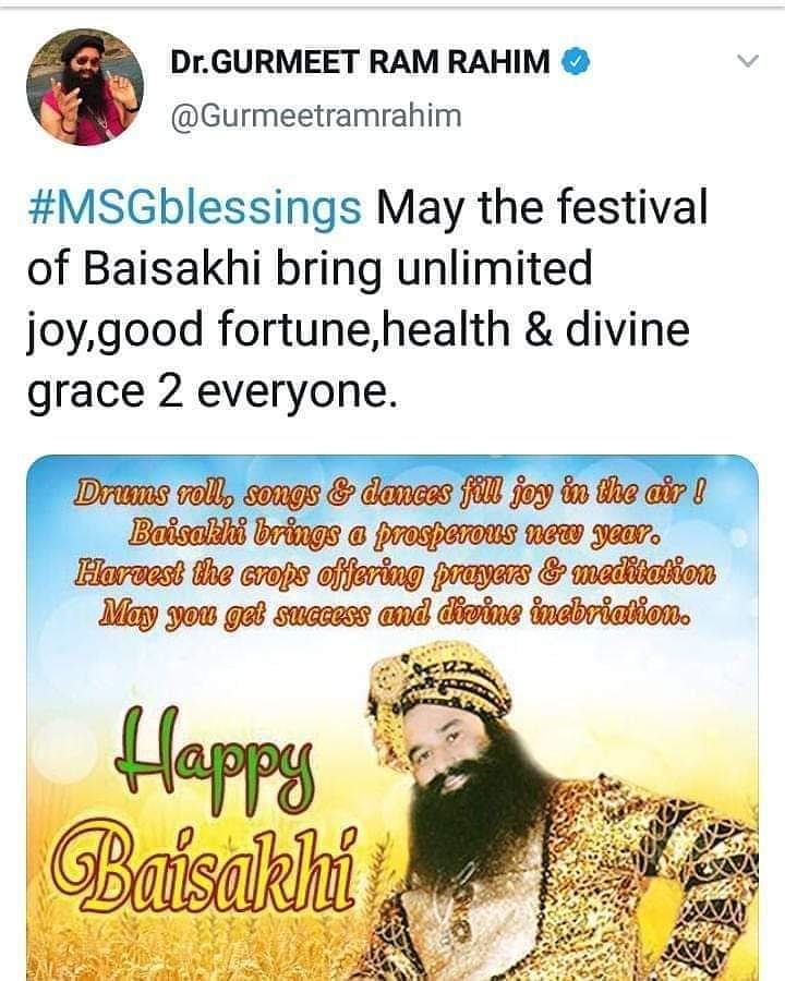 AshokSachdeva23's tweet photo. बैसाखी की सबको बधाईयां हो जी 
#MSGblessings https://t.co/vkW8H3VPoP