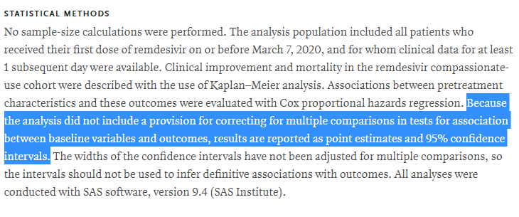 Statistical analysis appears reasonable, except for this gemSeems like they're basically saying "because the analysis method we chose couldn't easily accommodate best practice, we didn't do it"