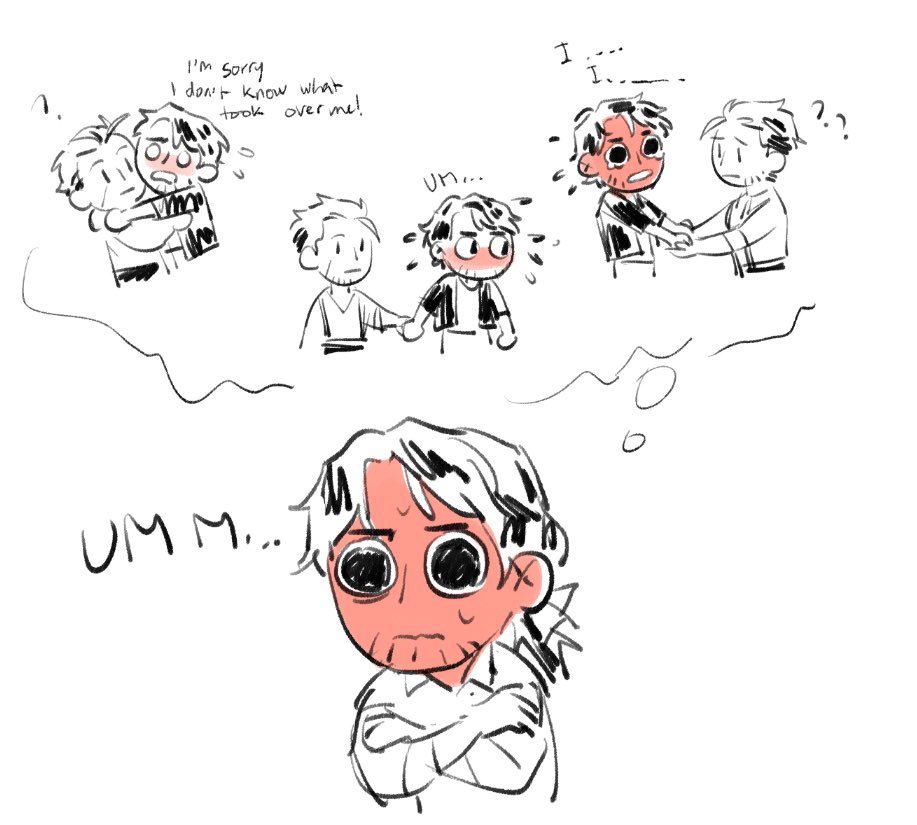 anyway hes really not good at processing feelings and the mere idea of holding hands spells brain malfunction 