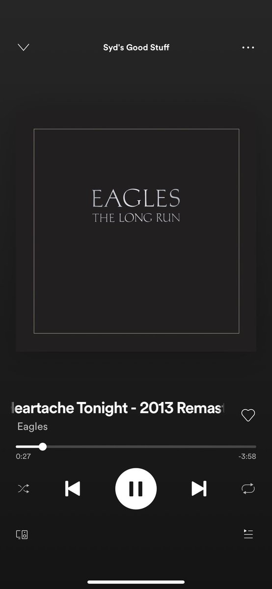 Playing in line: Heartache Tonight by the Eagles. One of my faves.Listening to music through my headphones is really important to prevent anxiety attacks. As I got closer to the store entry, my heart started beating fast and it was hard to breathe. Blared the music. Felt better