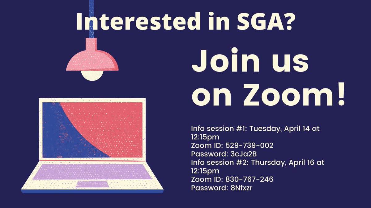 txwesSGA's tweet photo. Are you interested in running for a position in SGA for the upcoming election? You’ll have to attend one of these mandatory info sessions THIS WEEK! See the flyer for the meeting information. https://t.co/RDK5XWMeOa