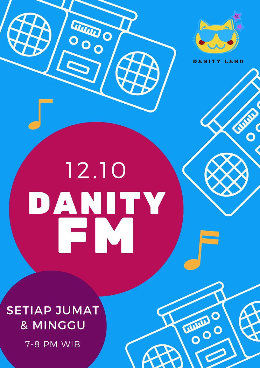 flowd_indonesia's tweet photo. Halo Danity! Danityland punya program baru yaitu program 12.10 Danity FM, yang akan diadakan setiap hari Jum'at dan Minggu. Disana, Danity bisa request lagu dan cerita-cerita tentang Daniel lhoo. Dan hari ini kami akan membuka QNA untuk permulaan/pembukaan 

Contㅡ https://t.co/D03M4OFZXP