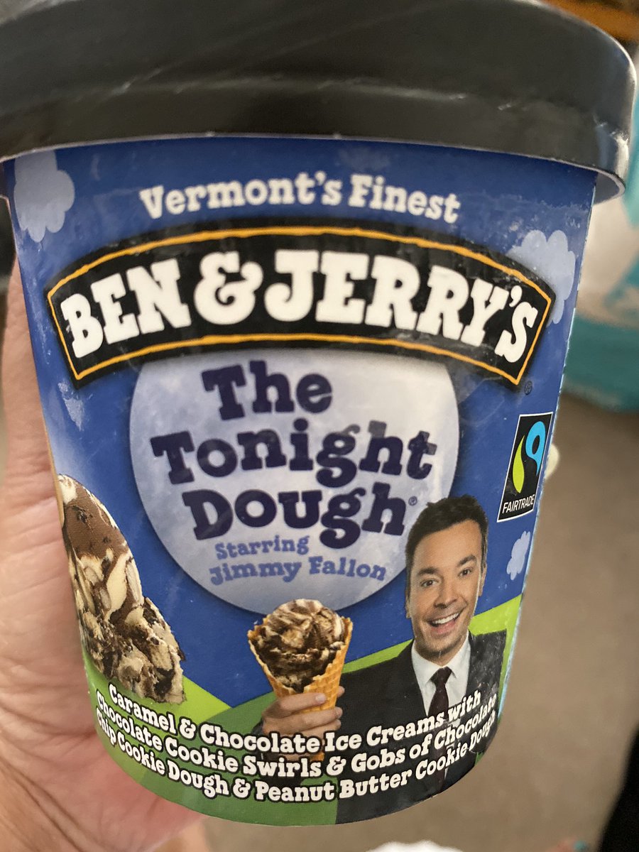 chandoll83's tweet photo. @jimmyfallon and @benandjerrys #thetonightdough has gotten me through this quarantine. https://t.co/ytSWYzcOZF