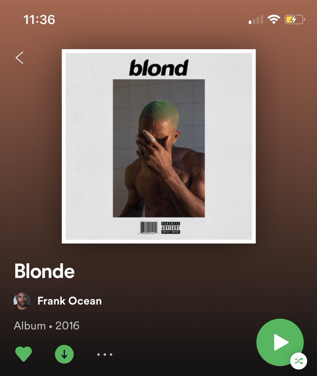 blondefav songs: self control, solo, white ferrari, nights, ivyalso last week i learned that blond is the masculine form and blonde is feminine form then i realized frank used 1 for cover art and the other for title maybe he purposely did it bc he bi iono jus thot that was cool
