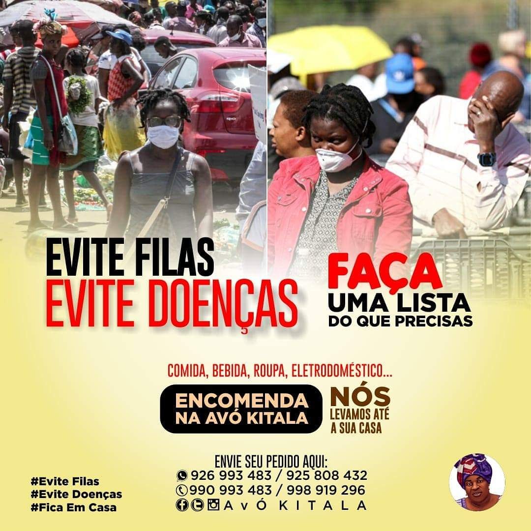 avokitala's tweet photo. Evite Filas, Evite Doenças !

Faça Uma Lista de Tudo QUE Precisas (comida, roupa, eletrodoméstico) tudo! envia para nós e agente vai levar para sua casa

envia seu pedido aqui:  (926 993 483,  WatsApp) 990 993 483
#FicaEmCasa Avo Kitala #EntregaGratis https://t.co/iwwT0i5QV5