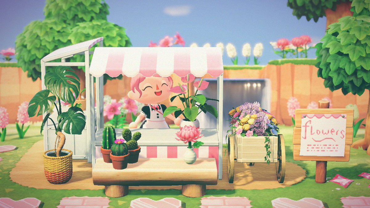 41. Un shop de fleurs (Source :  https://www.reddit.com/r/AnimalCrossing/comments/g02w31/flower_shop/)