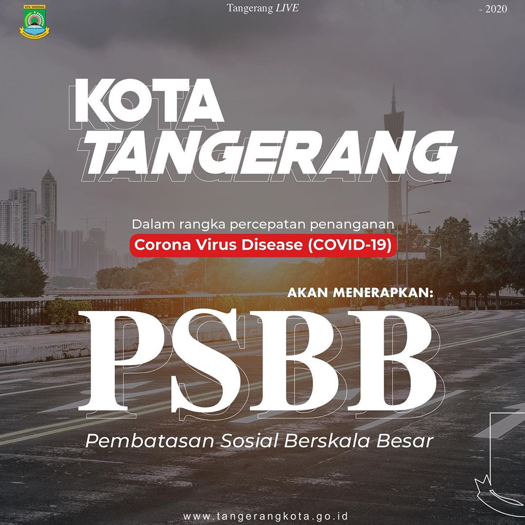 Halo SahabatLaksa. - Dalam waktu dekat Kota Tangerang akan menerapkan Pembatasan Sosial Berskala Besar (PSBB) sebagai upaya percepatan penanganan COVID-19.
.
.
.
#kotatangerang
#tangerangkota
#psbbbanten
#dirumahaja