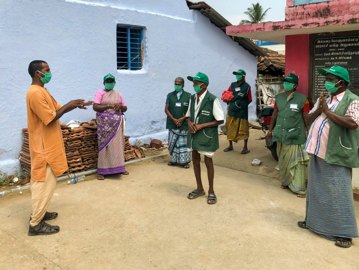 1/3 Mr Srivatsa,A team of Isha volunteers is out in the nearby villages, supporting the district administration to offer protective gear to healthcare workers & policemen: distributing medical supplies, food & immunity boosting herbal drink in 17 Panchayats around Isha center.  https://twitter.com/srivatsayb/status/1249327072213786626