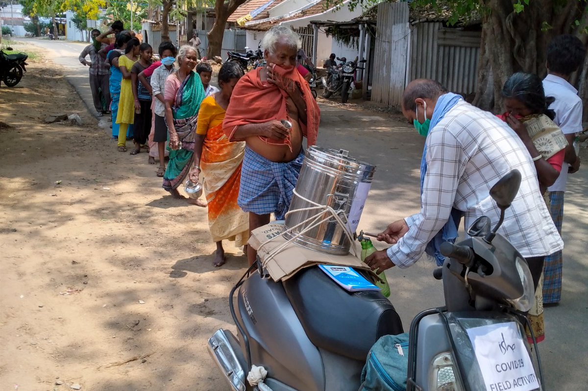1/3 Mr Srivatsa,A team of Isha volunteers is out in the nearby villages, supporting the district administration to offer protective gear to healthcare workers & policemen: distributing medical supplies, food & immunity boosting herbal drink in 17 Panchayats around Isha center.  https://twitter.com/srivatsayb/status/1249327072213786626