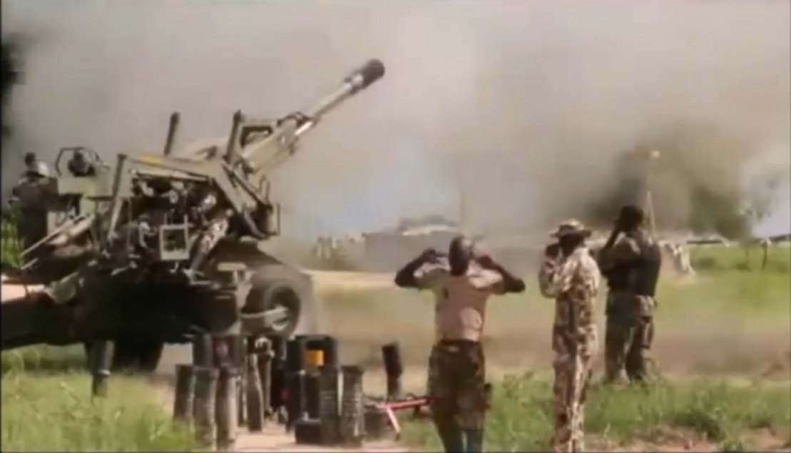 (2) the Nigerian army favours cannon artillery for its relative accuracy and ammunition conservation compared to expensive 122mm rockets.