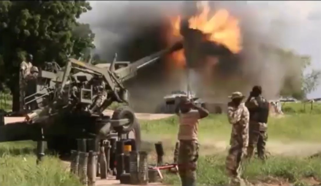 (2) the Nigerian army favours cannon artillery for its relative accuracy and ammunition conservation compared to expensive 122mm rockets.