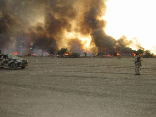 One MLRS system can saturate an area the size of two football fields with 122 mm rockets. The scene of a rocket artillery barrage always look like this.