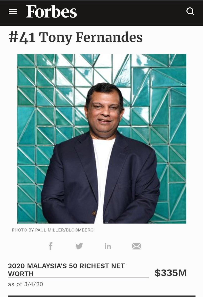 Menurut Forbes Top 50 Richest in Malaysia, Tony dan Kamaruddin Meranun ni dua-dua kaya nak mampos. No 41, Tony : USD335 Million : RM1.45 BilionNo 43, Kamaruddin : USD315 Million : RM1.36 BilionKalau tambah kekayaan dua orang ni sama dengan RM2.81 Bilion.