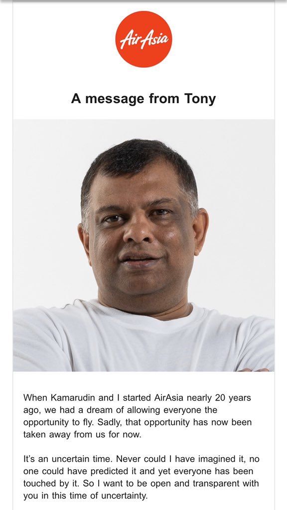 Ada dapat mesej dari Tony Fernandes? Kenapa dia pakai baju putih?Apa jadi dengan tiket flight kita?Jom kita bongkar!