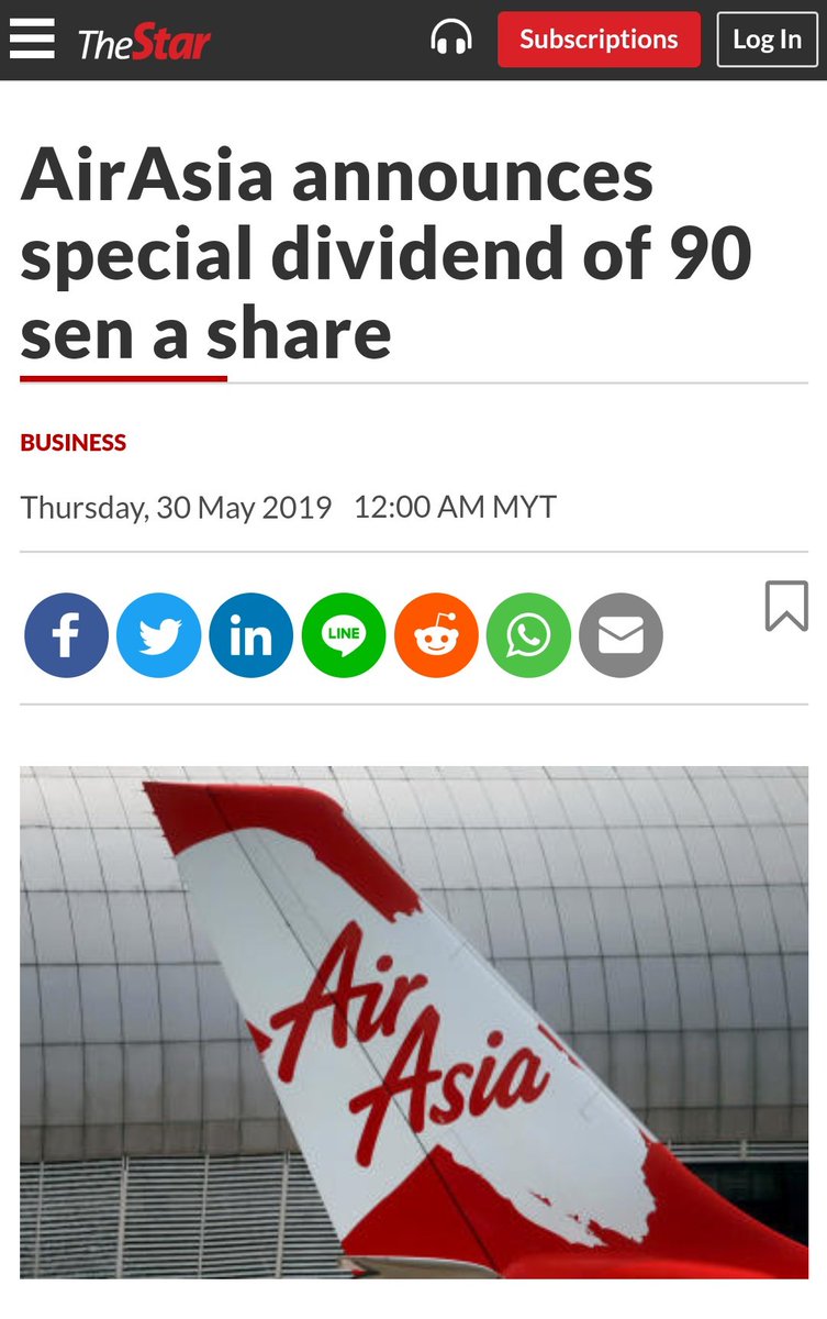 Tahun lepas semua shareholder AirAsia dapat special dividen berjumlah RM3 Bilion. Tony dan Kamarudin own 32.3% stake in AirAsia. Jadi kira sendiri berapa banyak depa dapat tahun lepas!