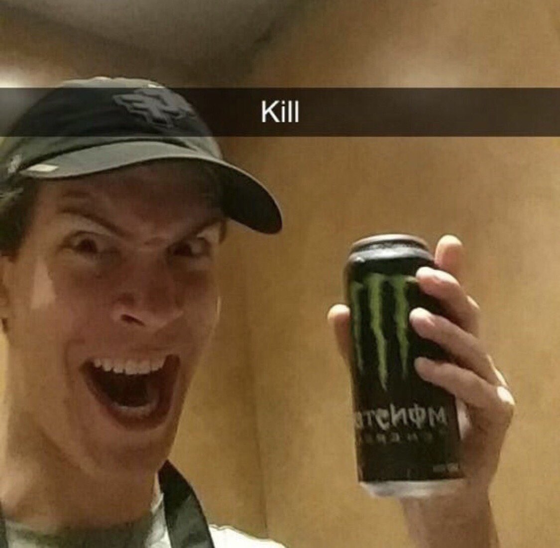 reactions on Twitter: &quot;man with monster energy drink can kill crazy smile… &quot;