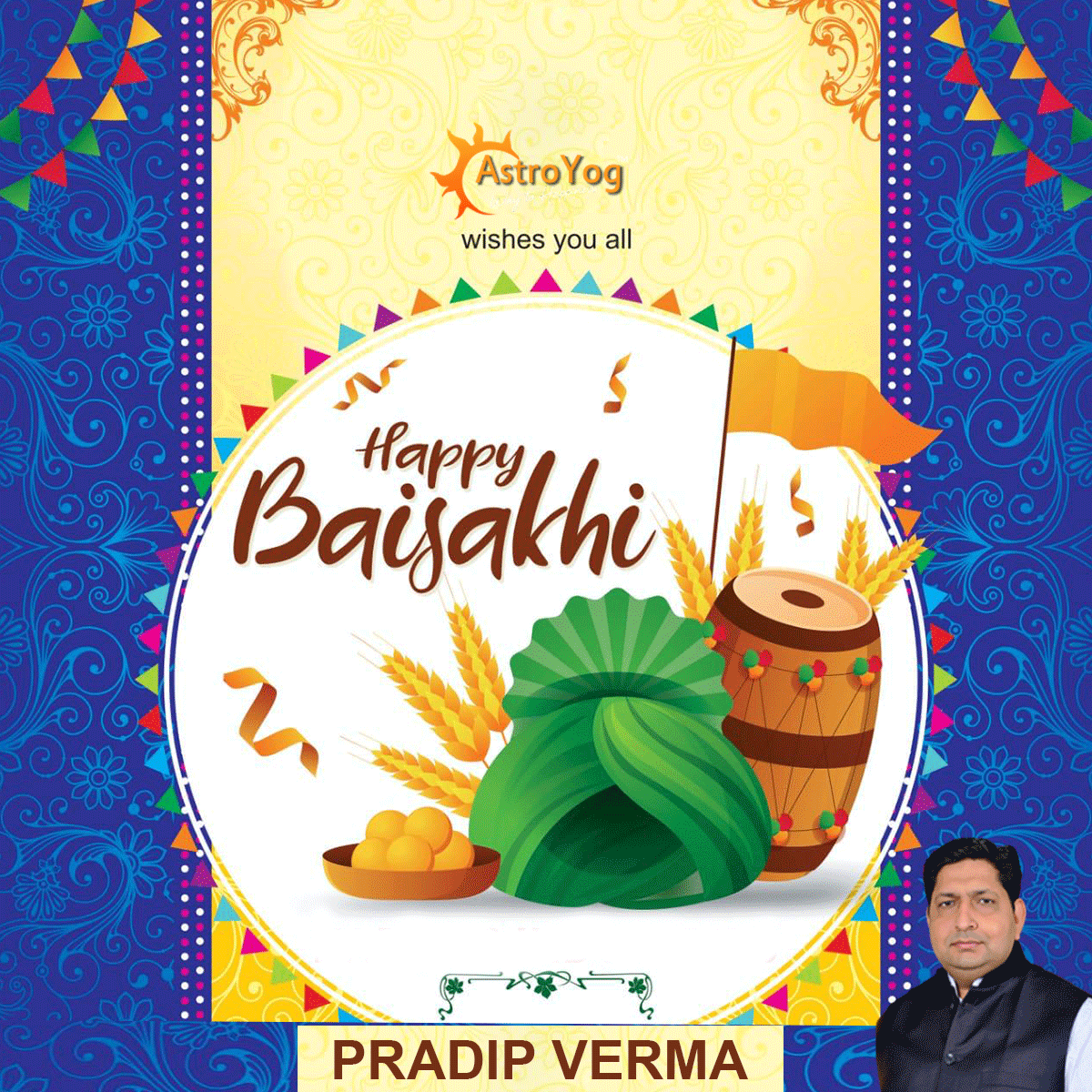 Astroyogcom's tweet photo. May Waheguru blesses you with growth, health and peace on this festival of harvest. Celebrate Baisakhi with our love and joy!
#Pradipverma #astroyog #baisakhi #celebration
#stayhome #staysafe #covid19 https://t.co/mf8JLyXRRv