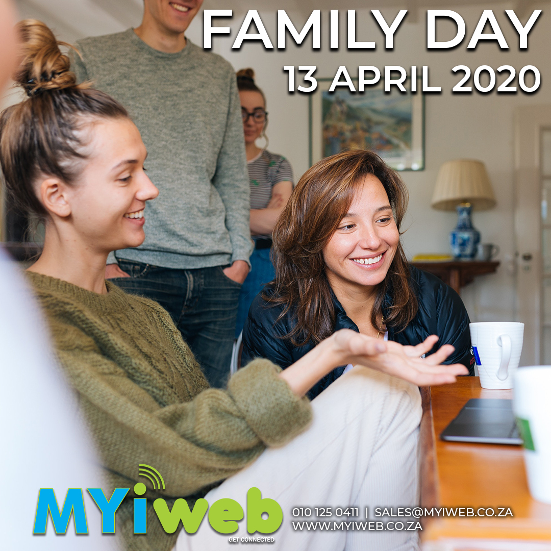 MYiweb_SA's tweet photo. #FamilyDay
↓
↓
↓
↓
Happy Family Day. 

Sign up here: https://t.co/sahDdtdKWy

#GetConnected #LetsGetYouLit #Internet #Fibre #Gaming #Social #Entertainment #Netflix #Youtube https://t.co/QyWrtqS9aK