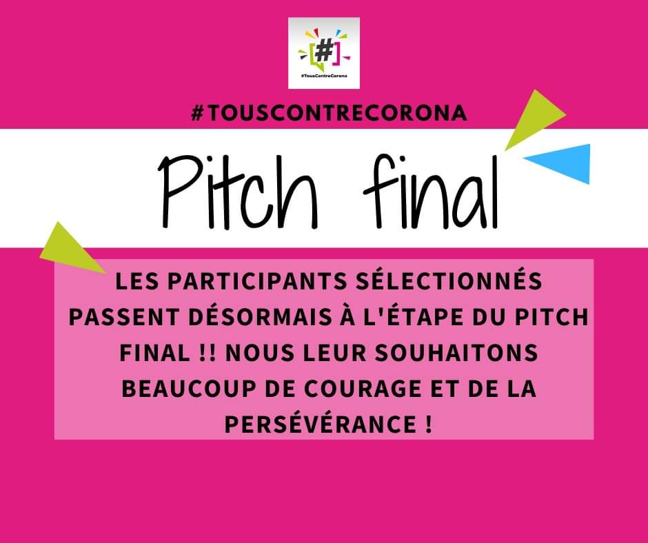 🚀Pitchs finals!!! 🚀

Les solutions ont été travaillées toute la nuit. les participants ont booster leurs creátivités et solliciter leurs mentors... pour nous présenter leur solution améliorée aujourd'hui! 😍