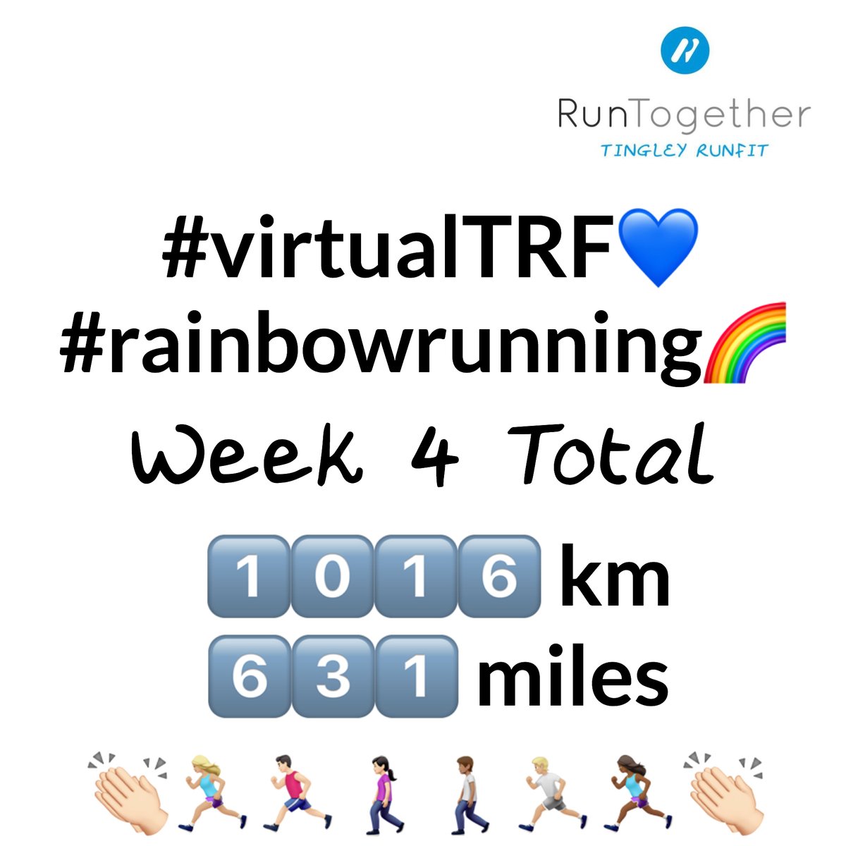 TingleyRunFIT's tweet photo. Amazing effort from everyone last week with @seeyorkrunyork #rainbowrunning🌈 & #virtualTRF💙
Enjoy your week, stay safe and please continue to run responsibly 💙
#responsiblerunning @RunTogether_ https://t.co/RGV41mmzpD