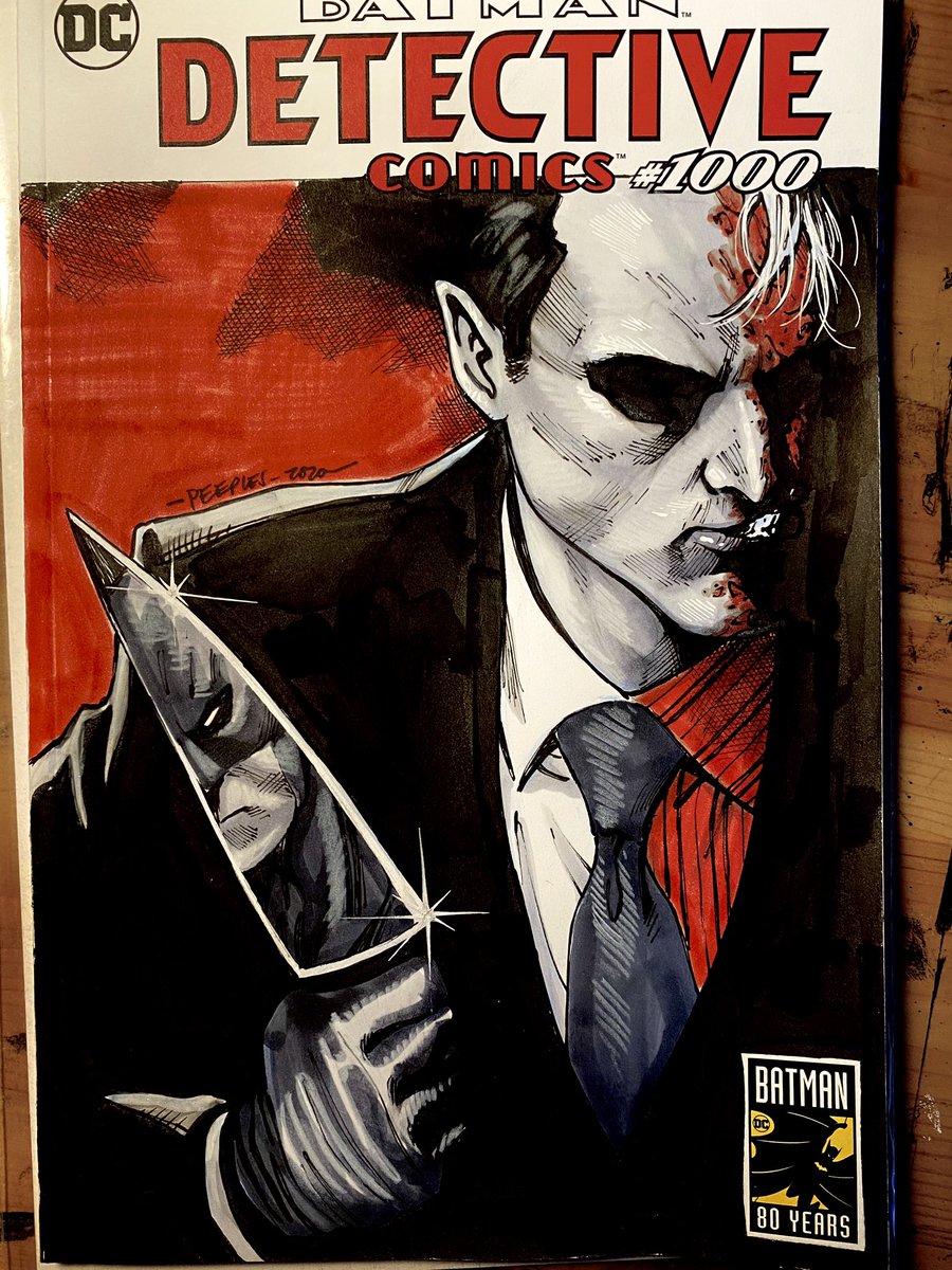 Two-Face meets American Psycho commission checked off the list. #brentpeeples #art #comics #comicbooks #comicbookart #batman #twoface #americanpsycho #dccomics <a href="/dccomics/">DC Comics</a>
