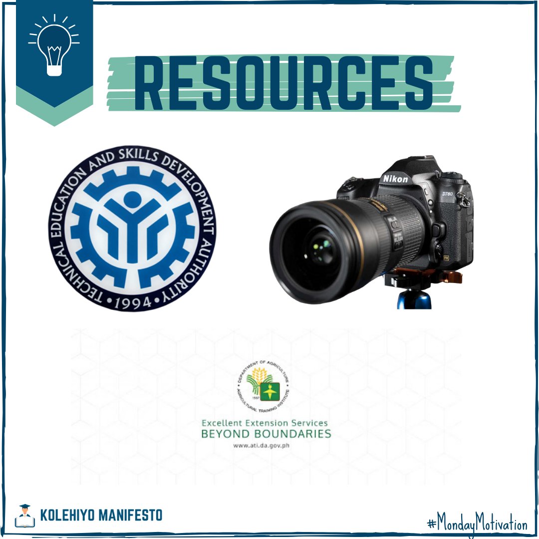 New Technical Skills (with certificate)  https://www.e-tesda.gov.ph Free Photography Class https://www.nikonevents.com/us/live/n... Courses  https://e-extension.gov.ph/elearning...