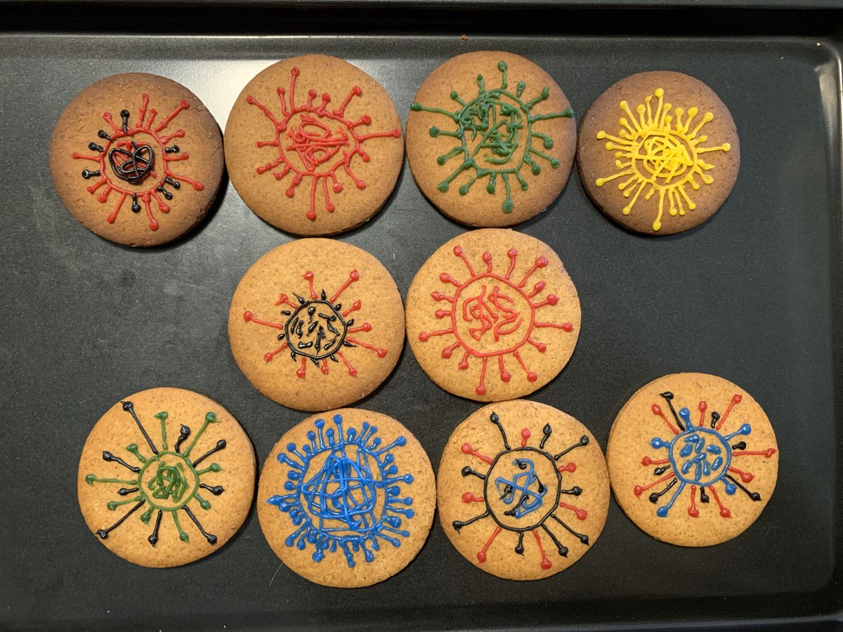 Had a break from #coronavirus #directmail over #Easter... and made coronavirus #gingerbreads with the child instead. #facemasks #pathology #covid19australia