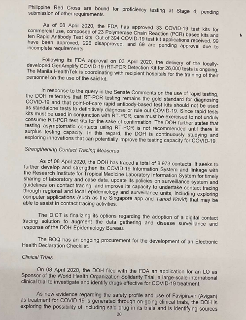 READ: President Rodrigo Duterte's third weekly report to Congress on his special powers. (5/7)