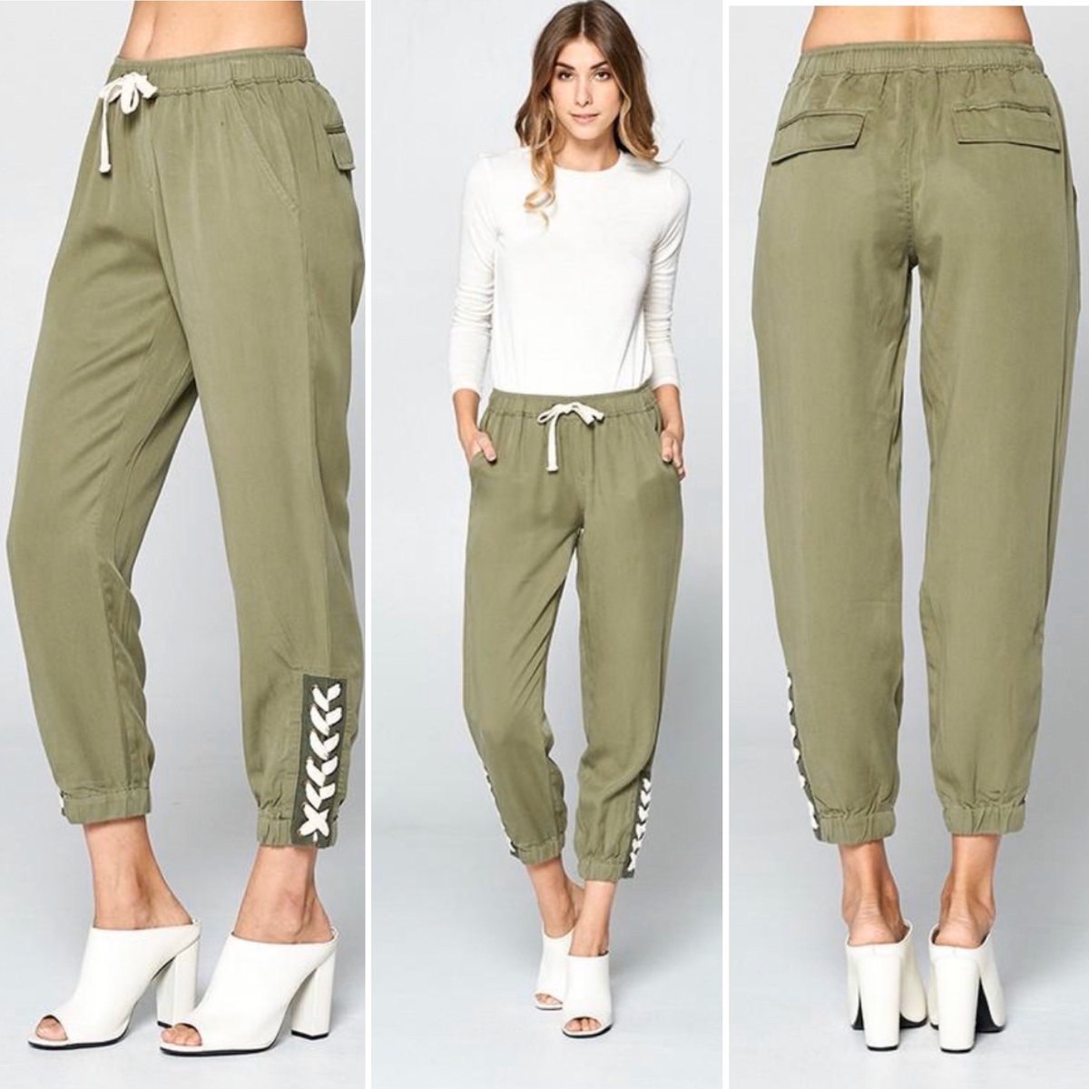 Spring’s <a href="/femmebotstyle/">Femmebot Clothing</a> Lace Up Cropped Jogger Pant • DM <a href="/femmebotstyle/">Femmebot Clothing</a> for purchase • free shipping within the U.S. or the Femmebot 🧚🏽 will leave it at your doorstep within <a href="/bergencountynj/">County of Bergen, NJ</a> if weather permits femmebot.com #femmebotstyle #shop #style #wearconfidence